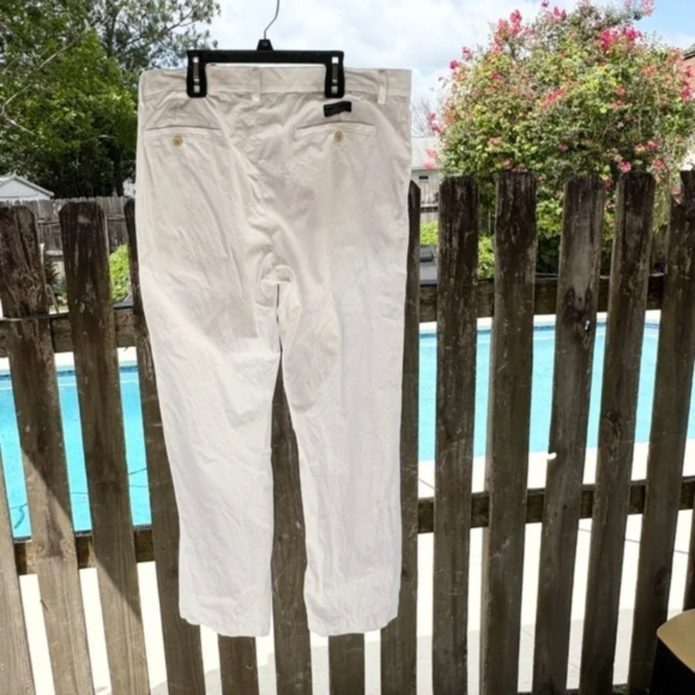 Banana Republic Aiden Chino Slim‎ Fit Pants, Mens 35x32 White